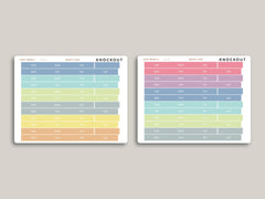 Solid Month View Day of the Week Covers for Hobonichi Cousin HTL14