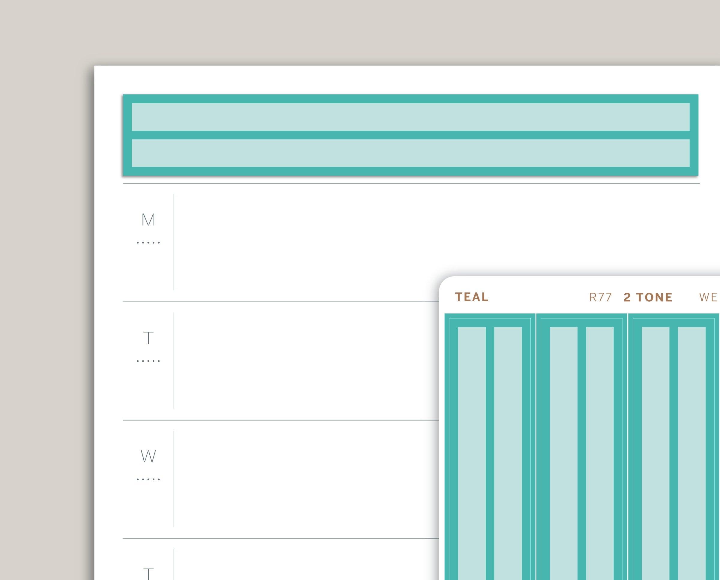 A5 Daily Week View Cover Strip Planner Stickers for MakseLife Planner R77