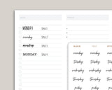 Transparent Day of the Week Planner Sticker FQ52