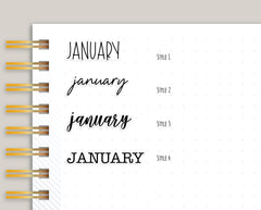 Transparent Month Planner Sticker FQ53