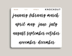 Transparent Month Planner Sticker FQ53