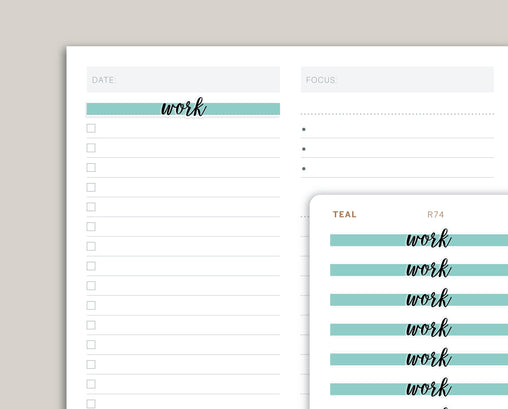 Transparent Highlight Header Stickers for MakseLife Daily Planner R74