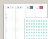 Transparent Checkbox/30 Minute Time Strip for Hobonichi Cousin MQ8