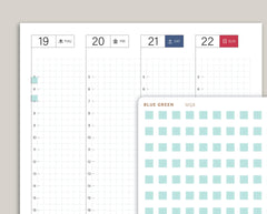Transparent Checkbox/30 Minute Time Strip for Hobonichi Cousin MQ8