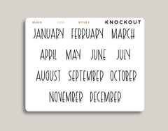 Transparent Month Planner Sticker FQ53