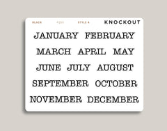 Transparent Month Planner Sticker FQ53