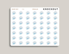 Rainy Day Weather Icon Planner Stickers FQ5