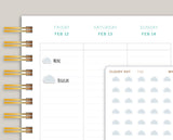 Cloudy Weather Icon Planner Stickers FQ5