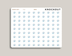 Rainy Day Weather Icon Planner Stickers FQ5