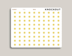 Sunny Day Weather Icon Planner Stickers FQ5