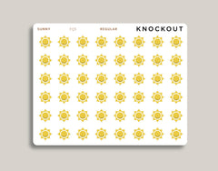 Sunny Day Weather Icon Planner Stickers FQ5