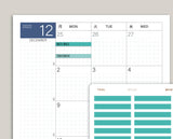 Single Day Month View Washi for Hobonichi Cousin HTL17