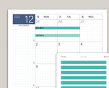 Two Day Month View Washi for Hobonichi Cousin HTL18