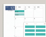 Single Day Month View Washi for Hobonichi Cousin HTL20