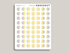 Yellow Moon Phase Icon Planner Stickers FQ54