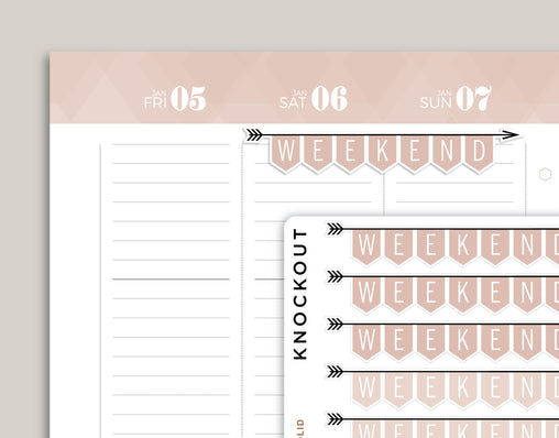 CLASSIC Weekend Banner Stickers for 2022 inkWELL Press Planners IWP-E10