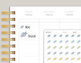 Knitting Needle & Yarn Ball Planner Stickers FQ65
