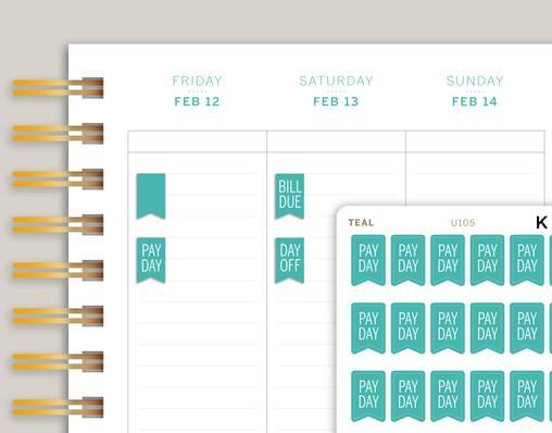 Mini Vertical Flag Planner Stickers for MakseLife Planner  cover