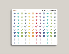 Mini Bullet Journal Icon Sampler Planner Stickers for MakseLife Planner mixed