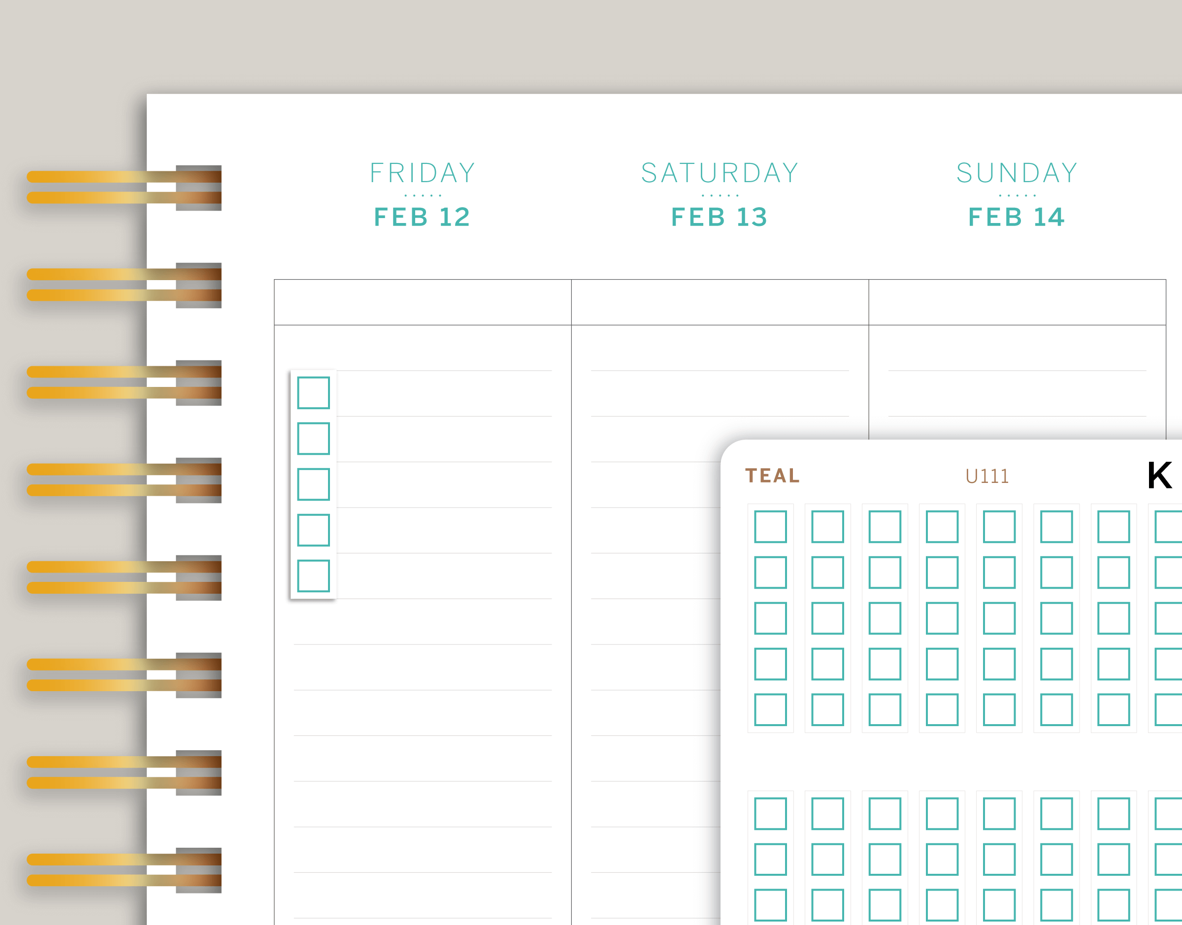 Square Checkbox Strip Planner Stickers for MakseLife Planner  cover