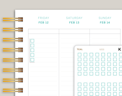 Square Checkbox Strip Planner Stickers for MakseLife Planner  cover