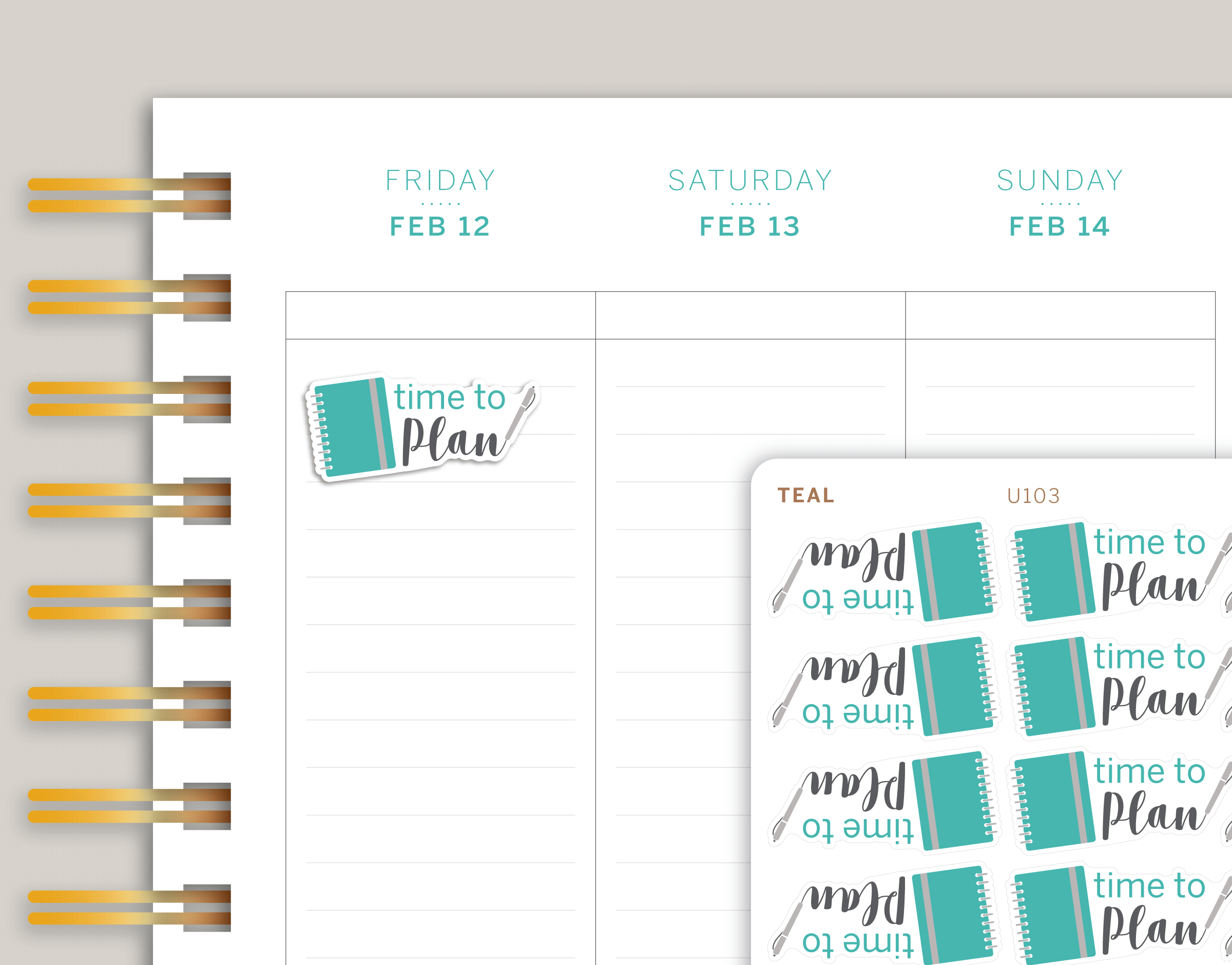 Time To Plan Stickers for MakseLife Planners cover