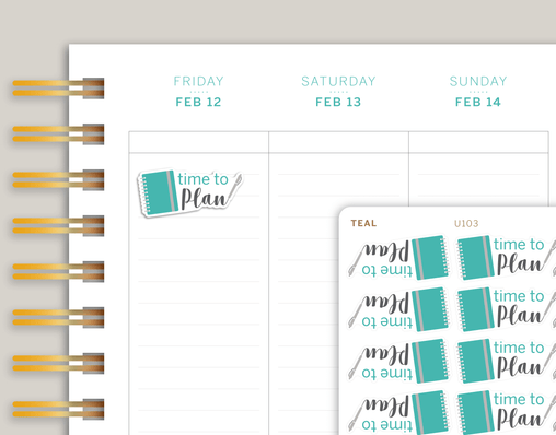 Time To Plan Stickers for MakseLife Planners cover