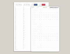 Week View Time Strip Planner Stickers for Hobonichi Cousin Planner HTL23