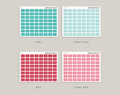 WEEK View Day Number Covers for Hobonichi Cousin HTM16