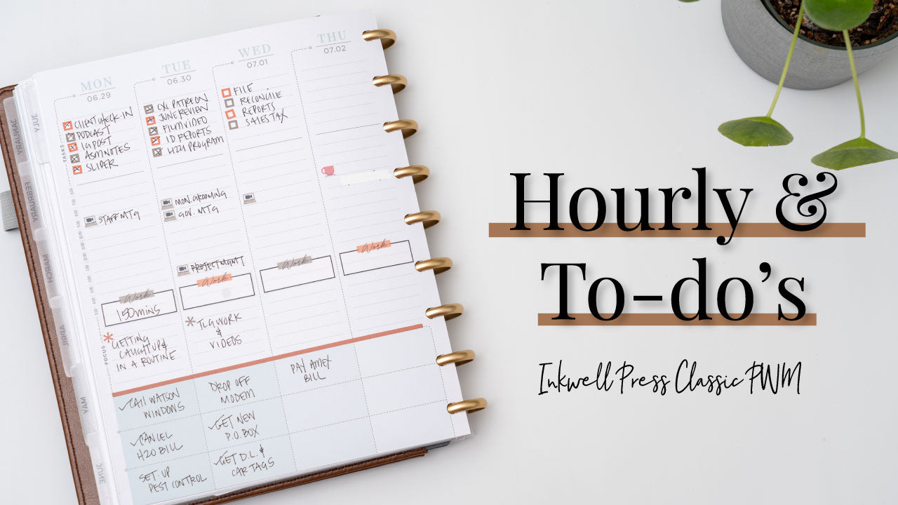 Hourly & To-Do Plan With Me | Inkwell Press Classic