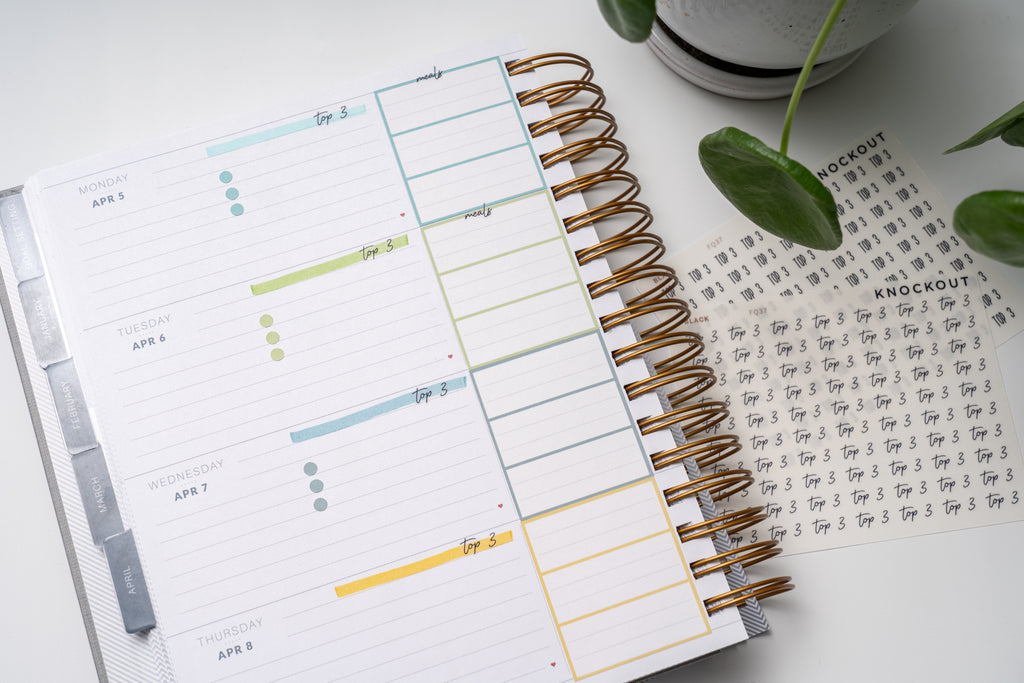 Boost Productivity. Focus on Your Top 3! Knockout Print Shop