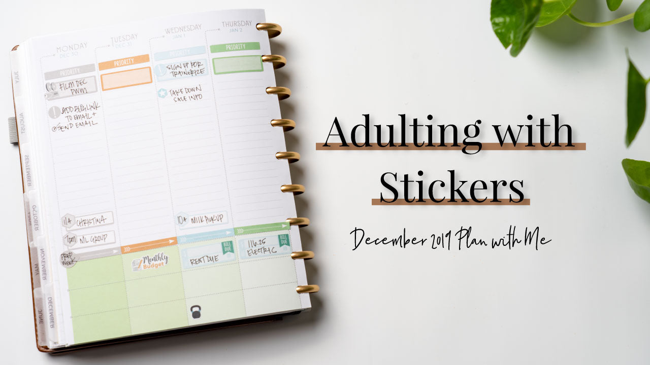 Adulting with Stickers | December 2019 Planner Flip Through