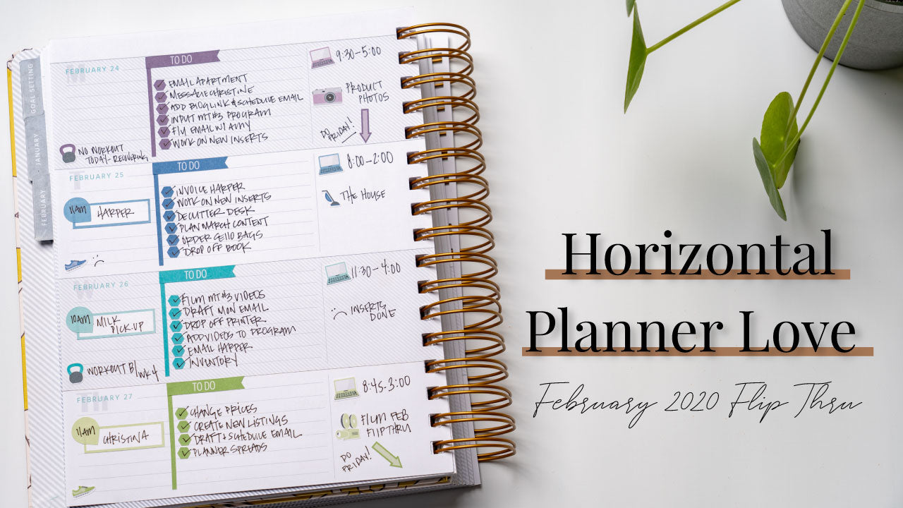 Horizontal Planner Love | February 2020 Planner Flip Thru