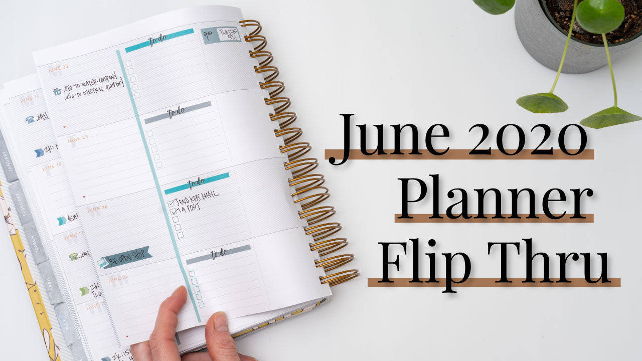 June 2020 Planner Spreads Flip Thru | Makse Life Horizontal