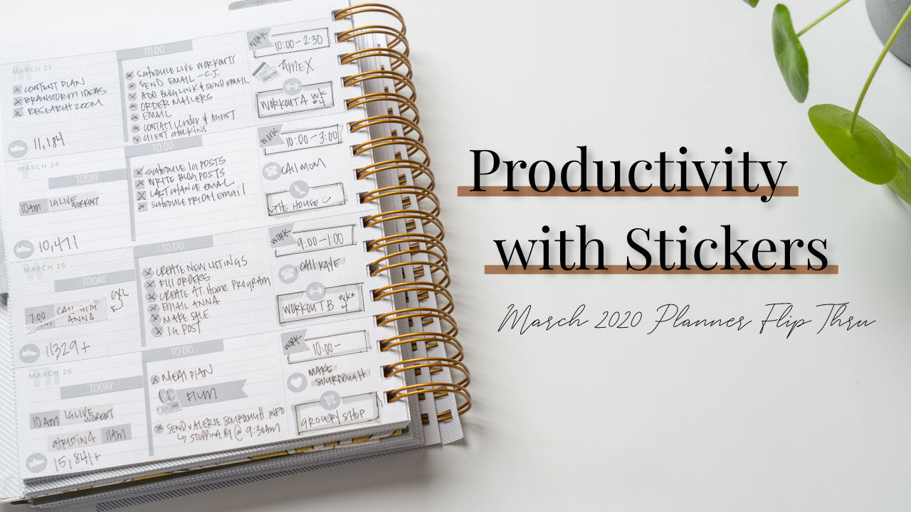 March 2020 Makse Life Planner Flip Through | Productivity with Stickers