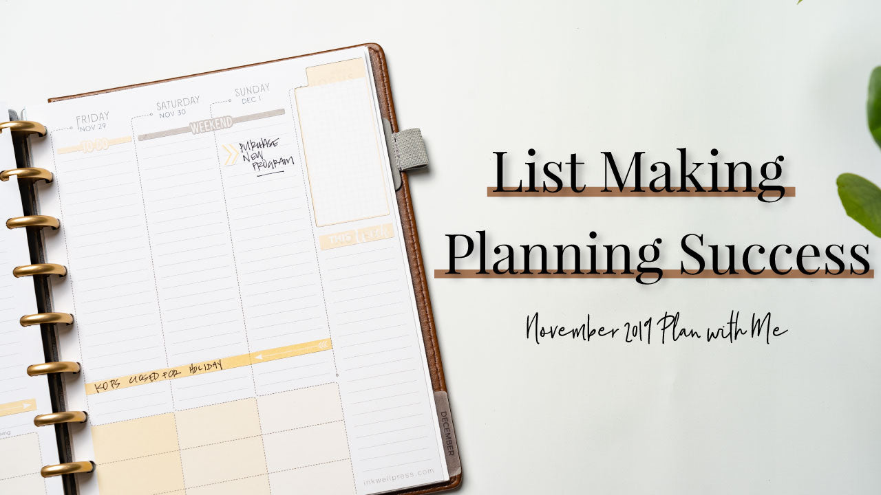 List Making Life | November 2019 Plan With Me