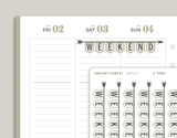2 Tone CLASSIC Weekend Banner Stickers for inkWELL Press Planners IWPS10