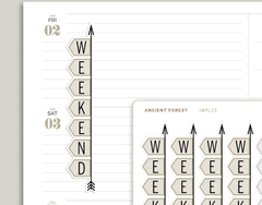 2 Tone FLEX Weekend Banner Stickers for inkWELL Press Planners IWPL23