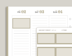 2 Tone Half Box Stickers for inkWELL Press Planners IWPL14