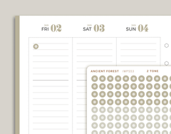 2 Tone Mini Circle Stickers for inkWELL Press Planners IWPS53