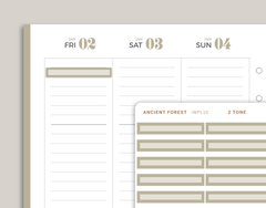 2 Tone Single Line Box Stickers for inkWELL Press Planners IWPL10