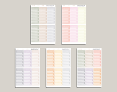 2 Tone 5 Habit Tracker Planner Stickers for inkWELL Press Planners IWPL25