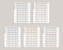 2 Tone CLASSIC Weekend Banner Stickers for inkWELL Press Planners IWPS10