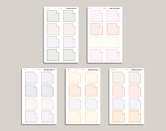 2 Tone Monthly Box Planner Stickers for inkWELL Press Planners IWPL21