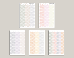 2 Tone Habit Tracker Hexagons Stickers for inkWELL Press Planners IWPL8