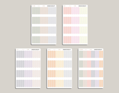 2 Tone 6 Hexagon Checklist Planner Stickers for inkWELL Press Planners IWPL16