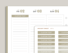 CUSTOM Classic Header Stickers for inkWELL Press Planners IWPL1C