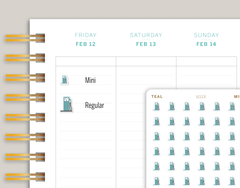 Gas Pump Icon Planner Sticker for MakseLife Planner U113