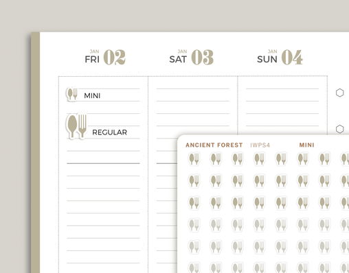 Meal Plan Stickers for inkWELL Press Planners IWPS4