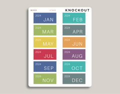 MONTH View Name Covers for Hobonichi Cousin HTM18